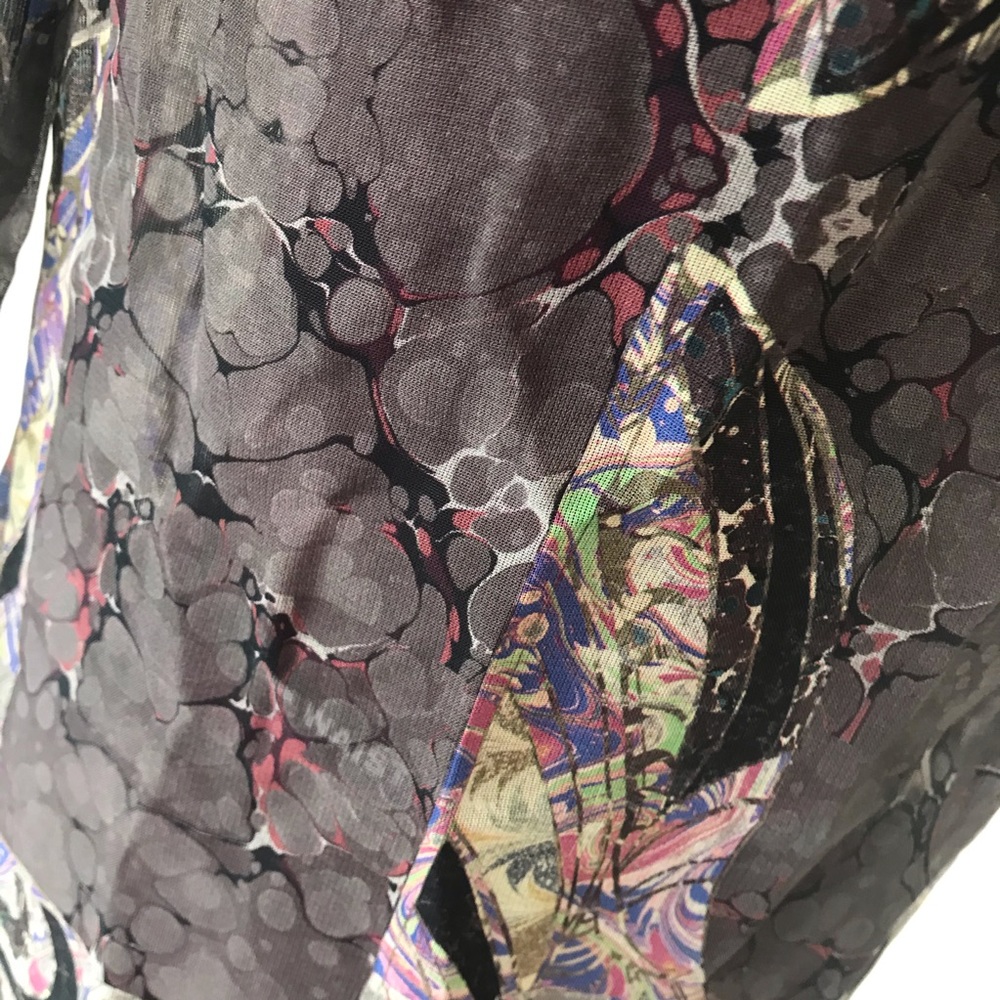 Topshop Patterned Transparent Dress - Picture 3 of 9